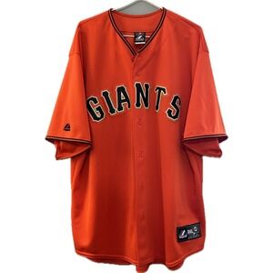 Vintage Majestic San Francisco Giants MLB Baseball Jersey Orange Mens2X USA sewn